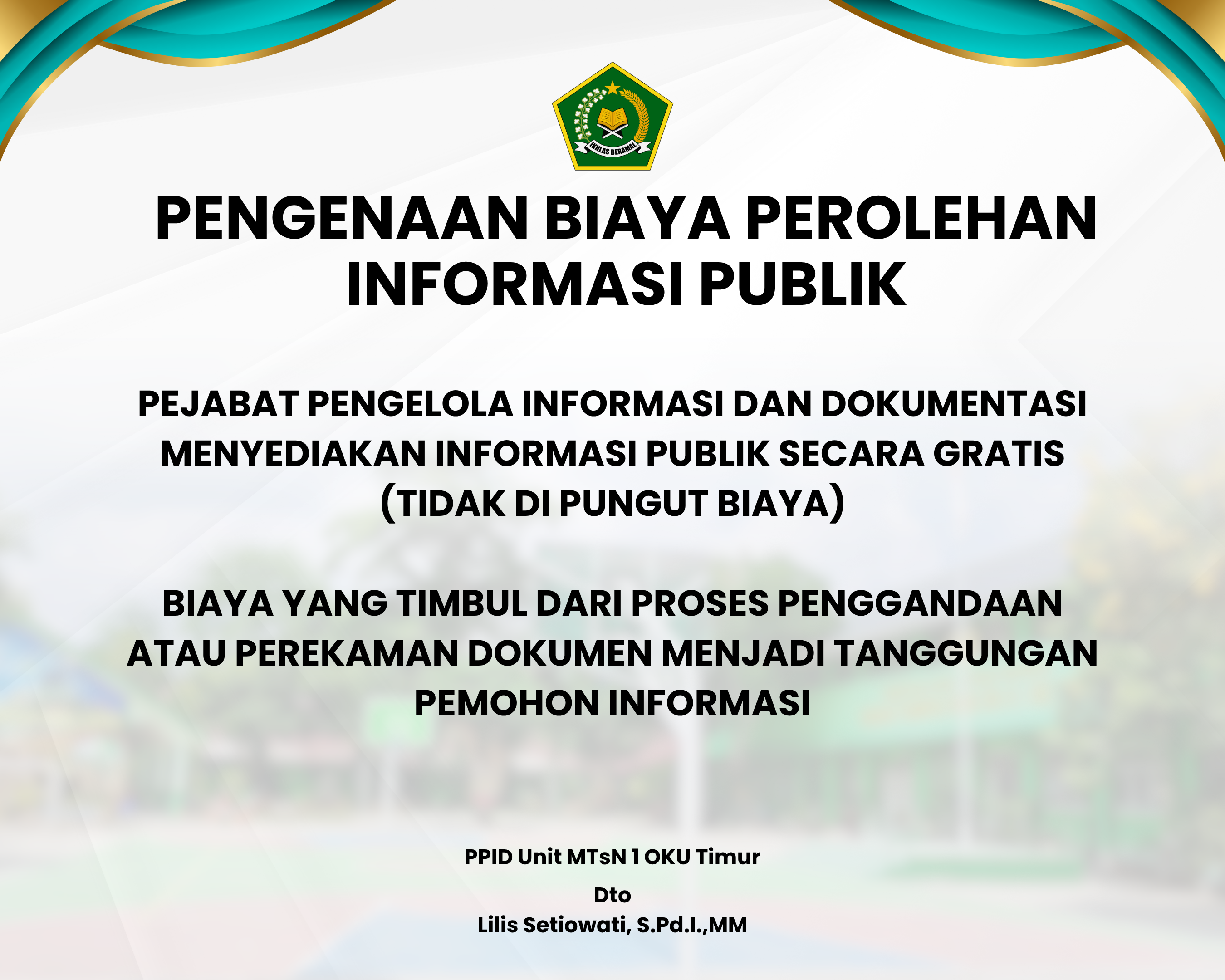 Struktur Organisasi PPID MTsN 1 OKU Timur